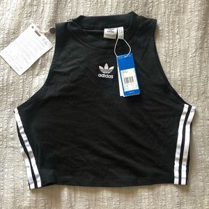 Adidas Original Crop Tank Black/White M L